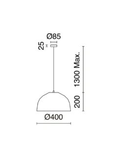 Colgante de techo Moln - Novolux Lighting - Pantalla de tejido sintético blanco