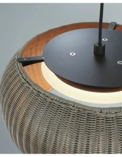 Colgante de techo Perris – Bover – Lámpara de exterior, Pantalla de fibra sintética, Diámetro: 47 cm