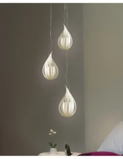 Colgante de techo Raindrop - LZF - Lámpara artesanal de madera, diseño natural