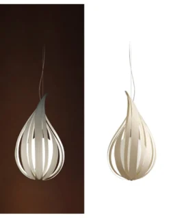 Colgante de techo Raindrop - LZF - Lámpara artesanal de madera, diseño natural