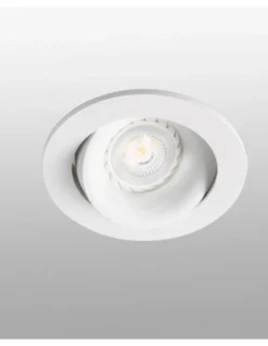 Downlight de techo redondo Argón – Faro – Lámpara empotrable GU10, Ø 11.4 cm