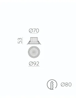 Downlight de techo Safe - ACB - Foco empotrable LED redondo