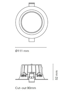 Downlight empotrable Hol - Nexia - Lámpara de techo en 3 tamaños