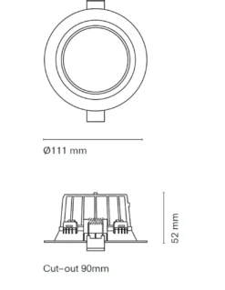 Downlight empotrable Holp - Nexia - Foco de techo en 3 tamaños