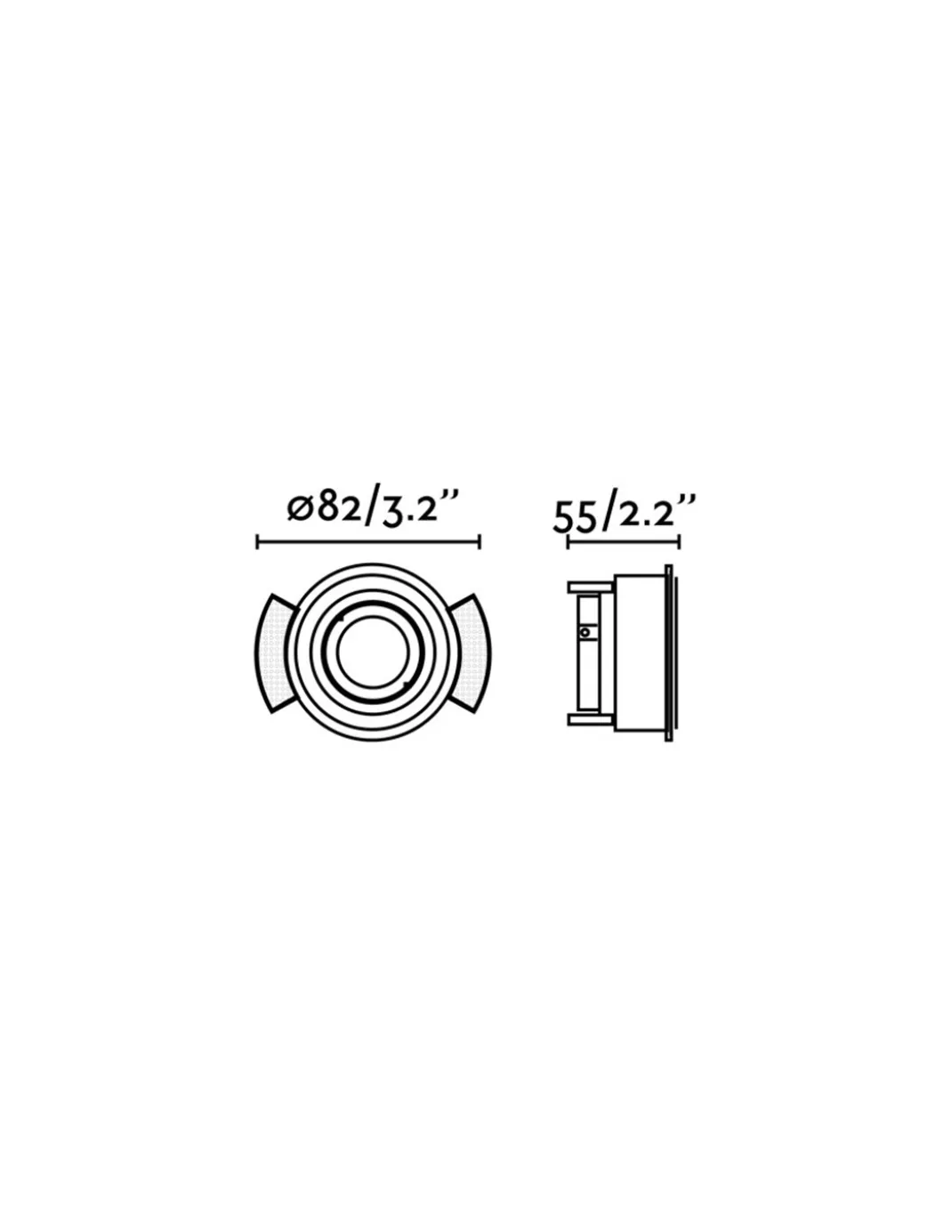 Downlight empotrable Hyde – Faro – Lámpara redonda, GU10, Ø 8,2 cm