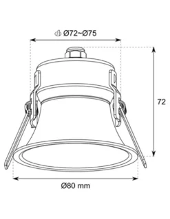 Downlight empotrable Taurus - Conalux - Lámpara de techo apta para exterior, IP54