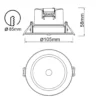 Downlight empotrable Yucatan - Mantra - Foco con detector de movimiento