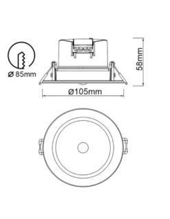 Downlight empotrable Yucatan - Mantra - Foco con detector de movimiento