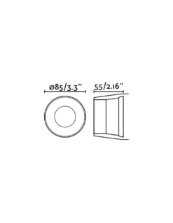 Downlight Gas – Faro – Lámpara redonda, GU10, Ø 8.5 cm