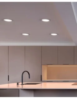 Downlight Stram Mini - Arkoslight - Empotrable de techo blanco LED, Ø 13.5 cm