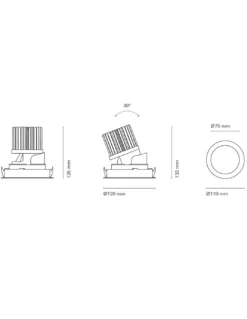 Downlight técnico Topo - Nexia - Foco orientable LED