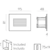 Empotrable de pared de exterior Solis - ACB - Lámpara LED de señalización