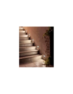 Empotrable de pared Frol - Faro - Foco LED cuadrado de exterior IP65, níquel mate
