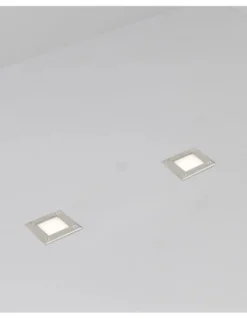 Empotrable de suelo Led-18 - Faro - Foco cuadrado INOX para exterior