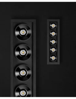 Empotrable de techo Black Foster Micro - Arkoslight - Downlight trimless negro mate, 5 luces