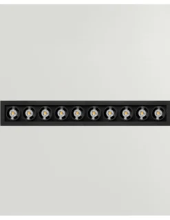Empotrable de techo Black Foster Micro - Arkoslight - Diseño horizontal con 10 luces