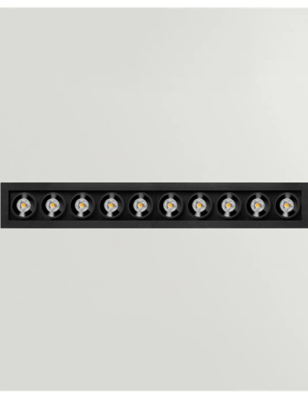 Empotrable de techo Black Foster Micro - Arkoslight - Diseño horizontal con 10 luces