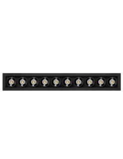 Empotrable de techo Black Foster Micro - Arkoslight - Diseño horizontal con 10 luces
