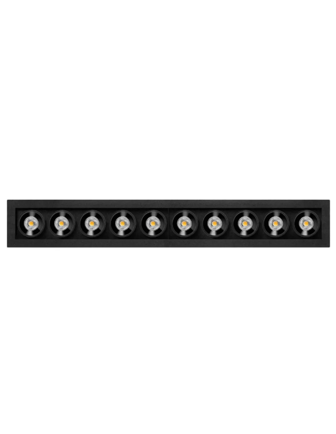 Empotrable de techo Black Foster Micro - Arkoslight - Diseño horizontal con 10 luces
