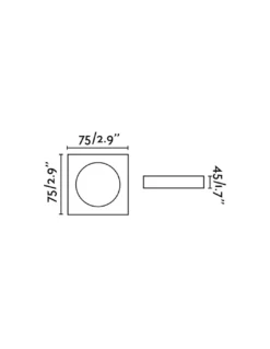 Empotrable de techo cuadrado Neón – Faro – Lámpara GU10, 7.5 cm