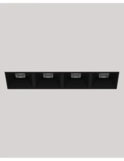 Empotrable de techo Dark - Onok - Foco frameless negro, 4 luces LED