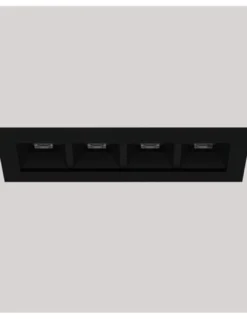 Empotrable de techo Dark - Onok - Diseño horizontal negro, 4 luces LED