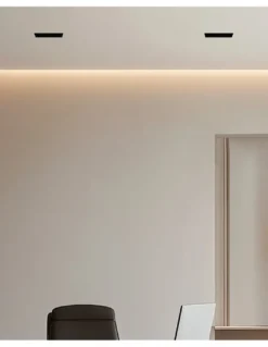 Empotrable de techo Dark - Onok - Diseño horizontal negro, 4 luces LED