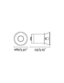 Empotrable de techo de exterior Fresh – Faro – Downlight blanco, IP65, Ø 8.9 cm