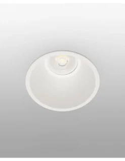 Empotrable de techo de exterior Fresh – Faro – Downlight blanco, IP65, Ø 8.9 cm