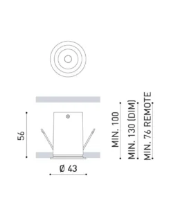 Empotrable de techo Lens Light - Arkoslight - Foco redondo Ø 4,3 cm