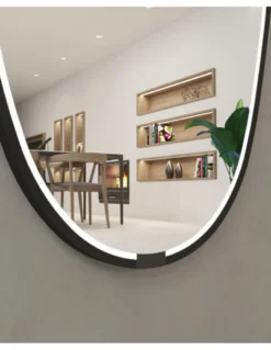 Espejo iluminado para baño Onix - ACB - Espejo táctil de forma ovalada