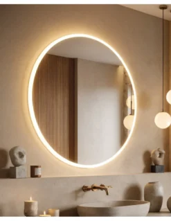Espejo iluminado Petra - ACB - Espejo redondo para baño (IP44)