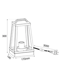 Farol de exterior portátil Turin - Conalux - Lámpara portátil en antracita