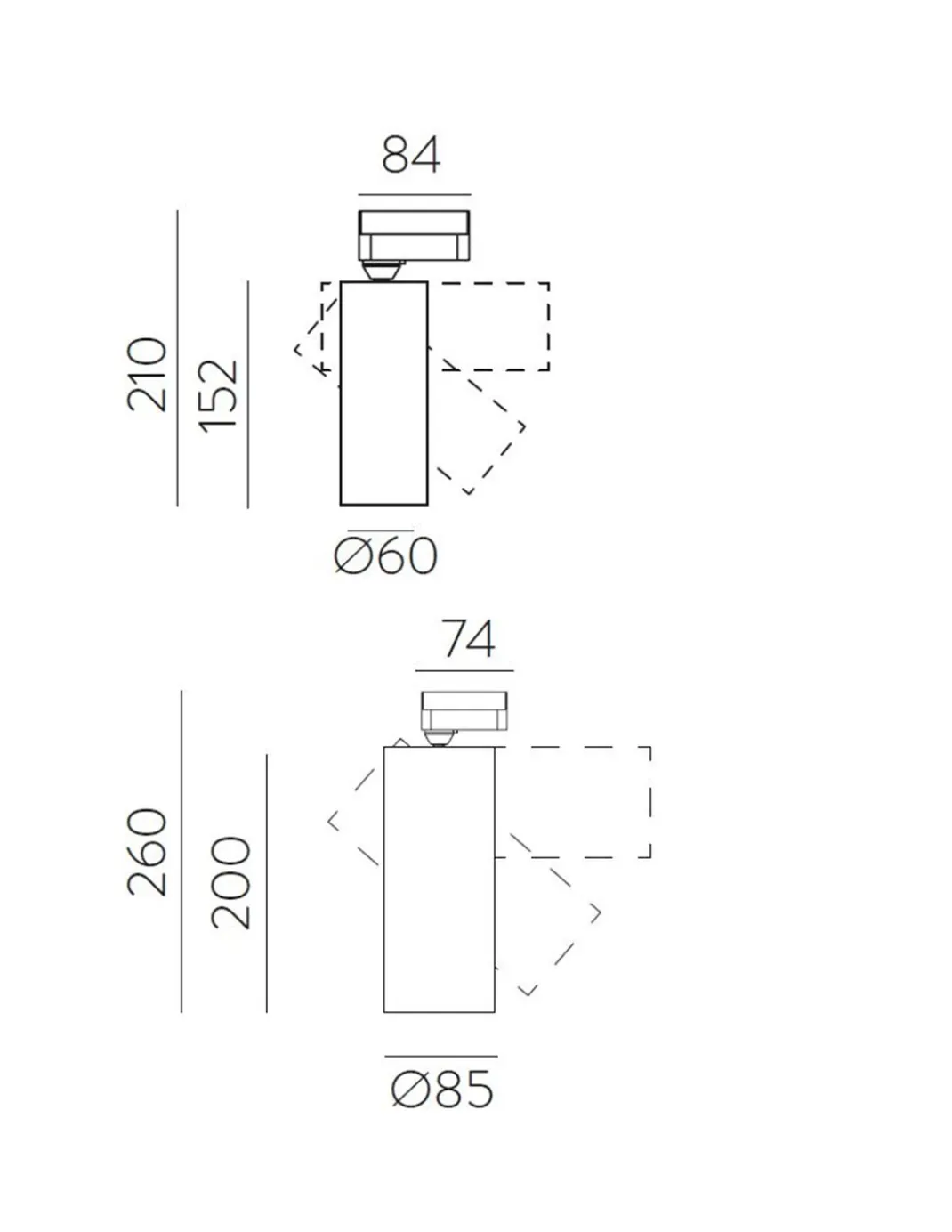 Foco de carril Isquia - ACB - Proyector para carril trifásico orientable