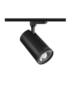 Foco de carril trifásico Zoom – Beneito & Faure – Ajustable 15º-55º, Temperatura color regulable: 2700K/3200K/4000K