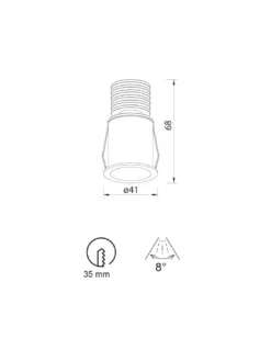 Foco de exterior Guincho - Mantra - Lámpara empotrable redonda en 2 tamaños, IP54, LED 2700K