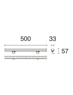 Foco de exterior Riga - Novolux Lighting - Diseño alargado gris, orientable