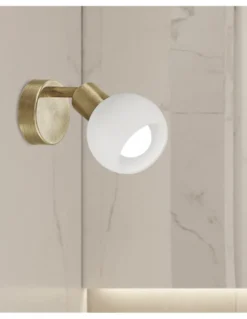 Foco de pared Opal – AJP – Lámpara orientable con pantalla de cristal