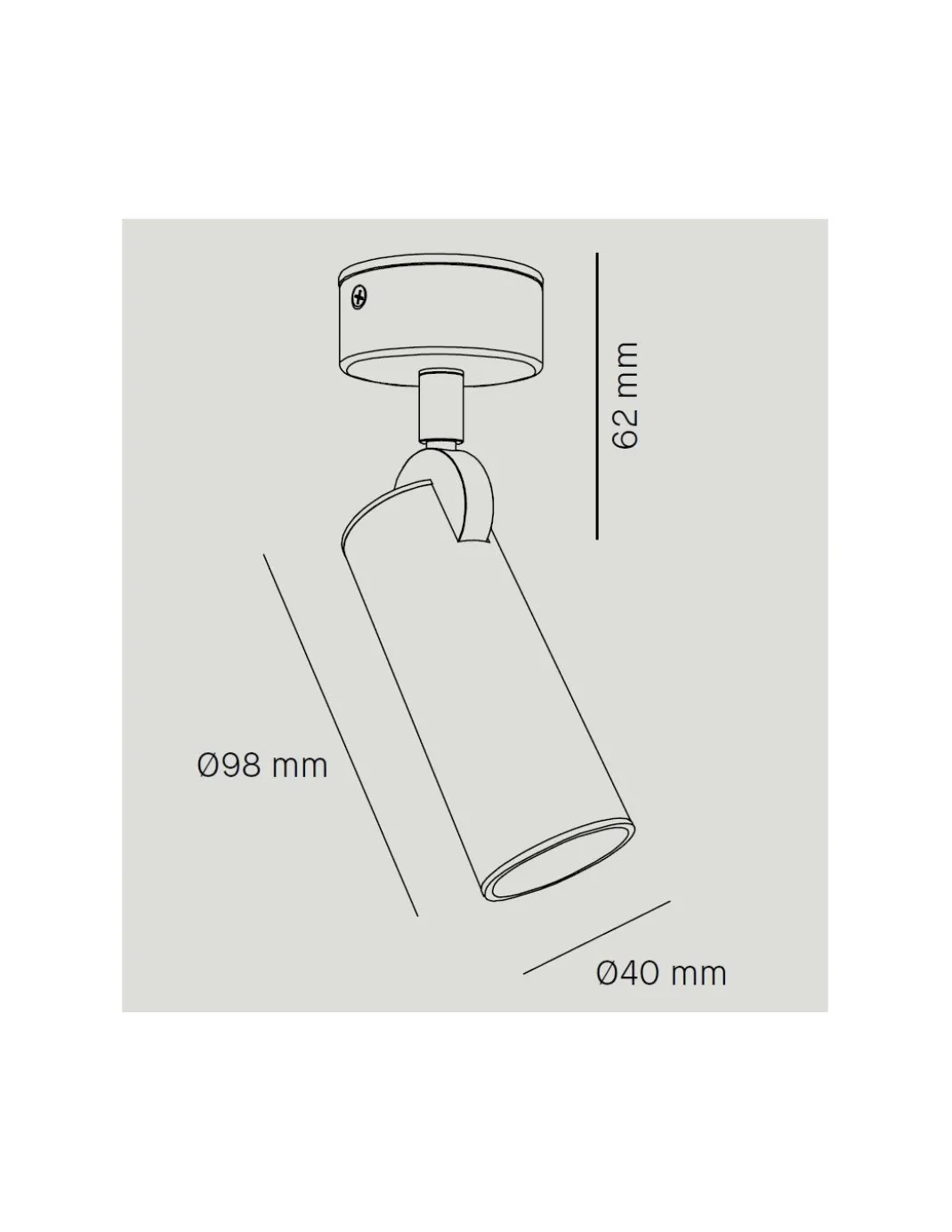 Foco de pared y techo LED en 2 acabados orientable y regulable 2700K – Haul - Milán