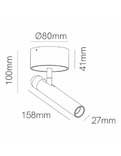 Foco de techo Alp – Beneito & Faure – Lámpara moderna orientable