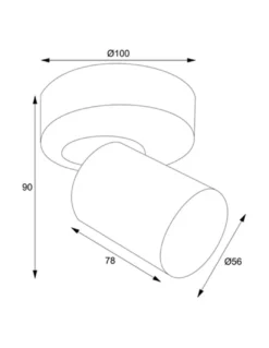 Foco de techo 3020 - Conalux - Lámpara orientable con varias luces