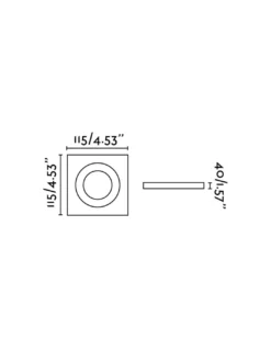 Foco de techo cuadrado Argón – Faro – Downlight GU10, 11.5 cm