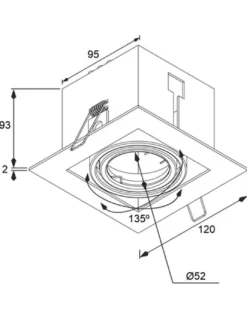 Foco de techo empotrable 3008 - Conalux - Foco tipo cardán, orientable