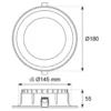 Foco de techo empotrable 3035 - Conalux - Downlight redondo basculante, Ø 18 cm