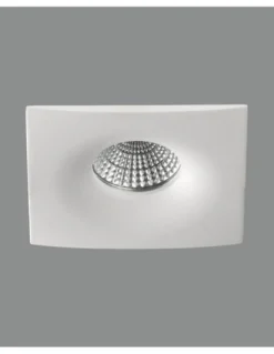 Foco de techo empotrable Doro – ACB – Downlight cuadrado, Aluminio blanco/negro, 1xGU10