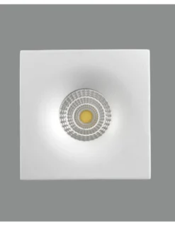 Foco de techo empotrable Doro – ACB – Downlight cuadrado, Aluminio blanco/negro, 1xGU10