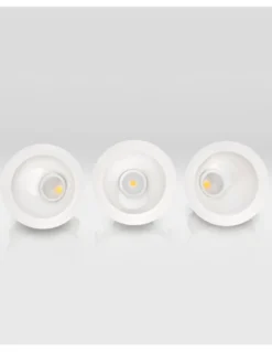 Foco de techo empotrable Pointer - Arkoslight - Downlight redondo orientable LED, Ø 11.2 cm