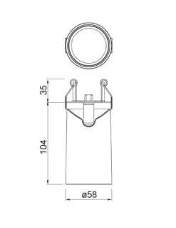 Foco de techo empotrable Sal - Mantra - Foco orientable 1 luz, blanco o negro