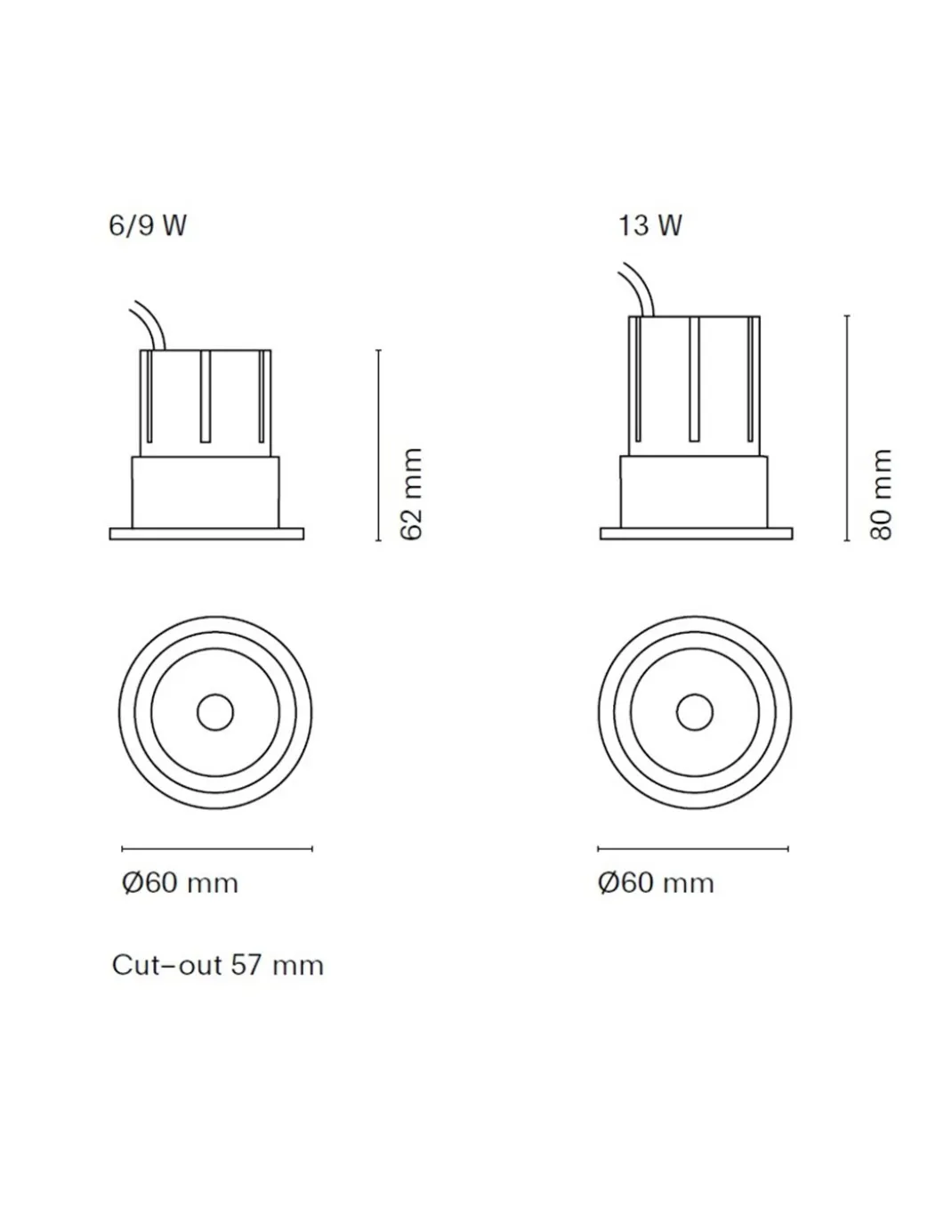 Foco de techo empotrable Tolva S - Nexia - Downlight LED, Ø 6 cm
