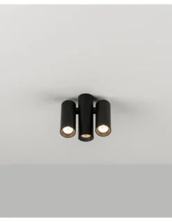 Foco de techo LED Ø 13 cm y 12,3 cm de alto en 2 acabados regulable 2700K – Triple Haul - Milán